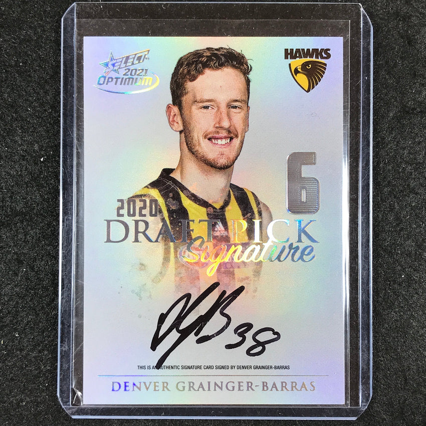 2021 Select AFL Optimum DENVER GRAINGER-BARRAS Draft Signature Platinum 16/40