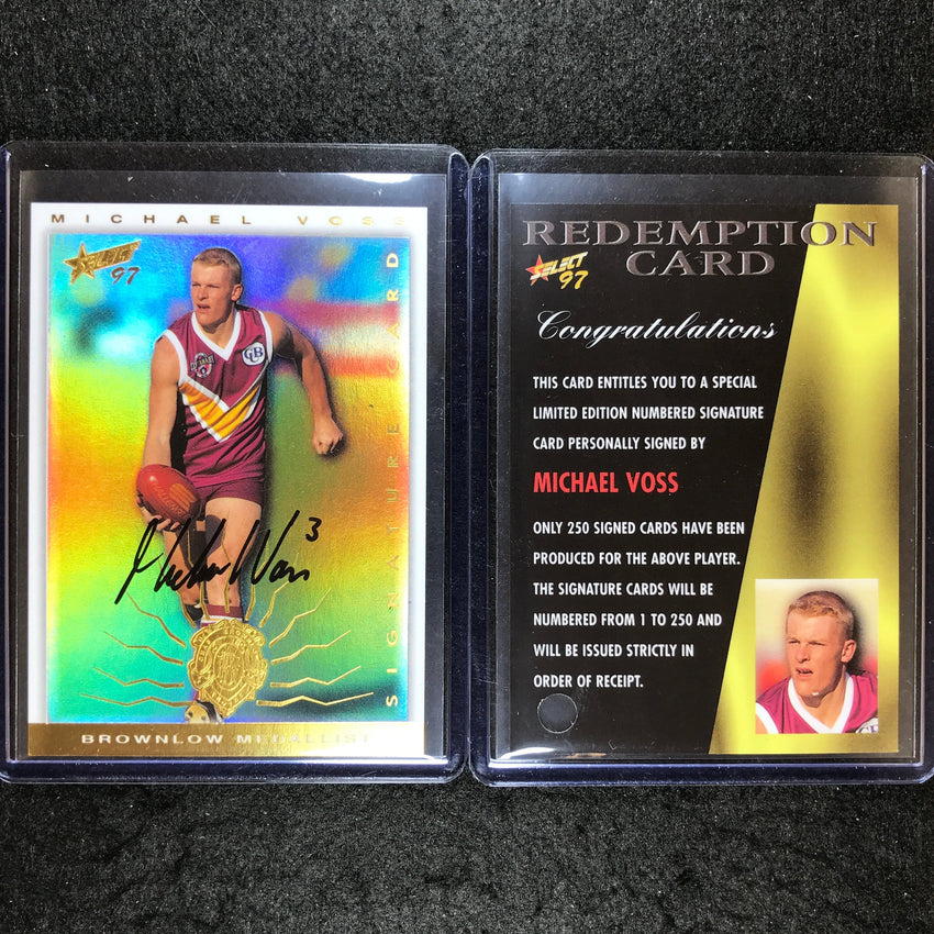 1997 Select AFL Signature Series MICHAEL VOSS Brownlow Medallist 121/250