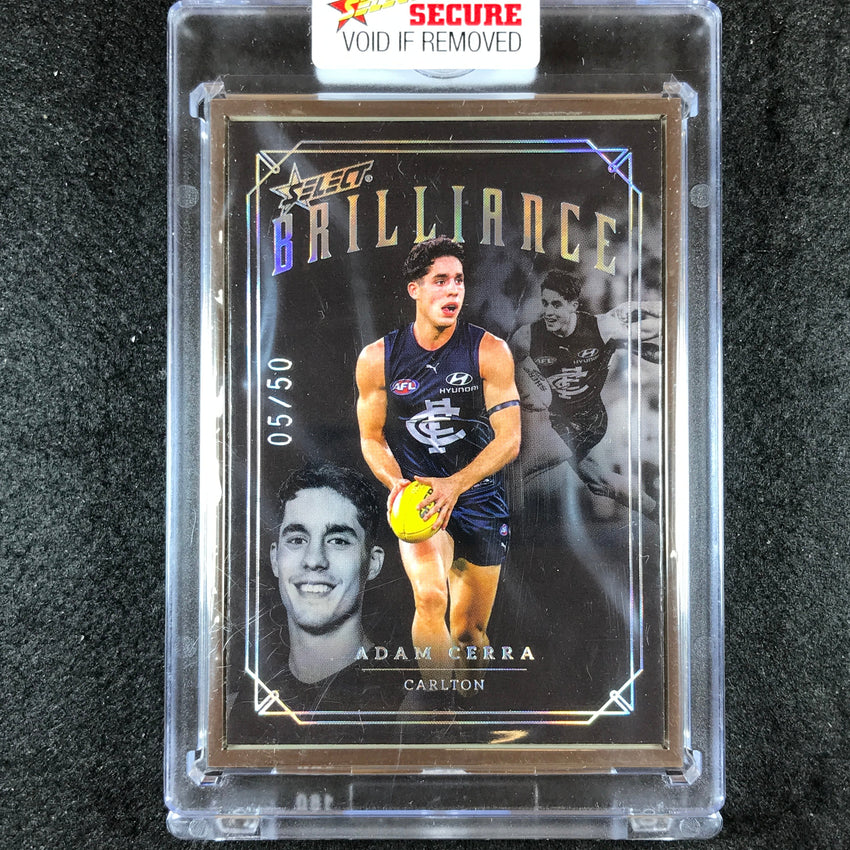 2022 Select AFL Brilliance ADAM CERRA Platinum Frame 05/50