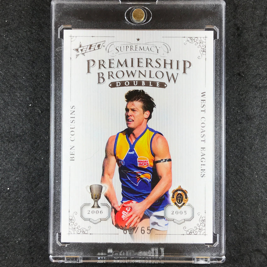 2019 Select AFL Supremacy BEN COUSINS Premiership Brownlow Double 62/65