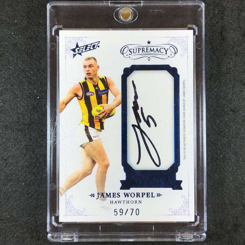 2021 Select AFL Supremacy JAMES WORPEL Franchise Future Signature 59/70