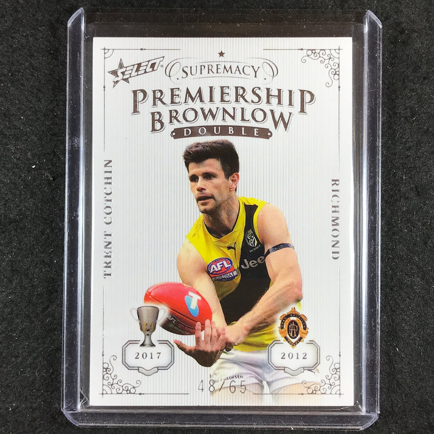 2019 Select AFL Supremacy TRENT COTCHIN Premiership Brownlow Double 48/65