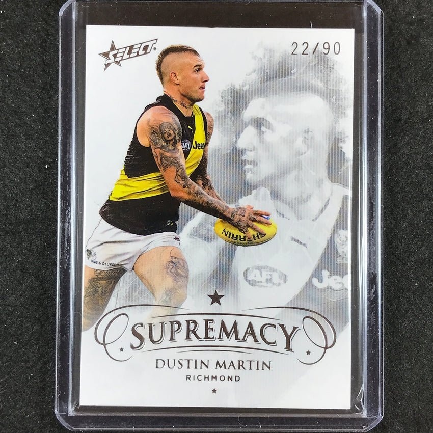 2019 Select AFL Supremacy DUSTIN MARTIN Base Silver 22/90