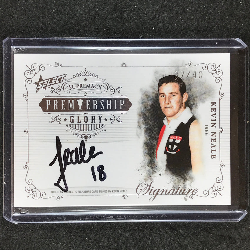 2019 Select AFL Supremacy KEVIN NEALE Premiership Glory Signature 37/40