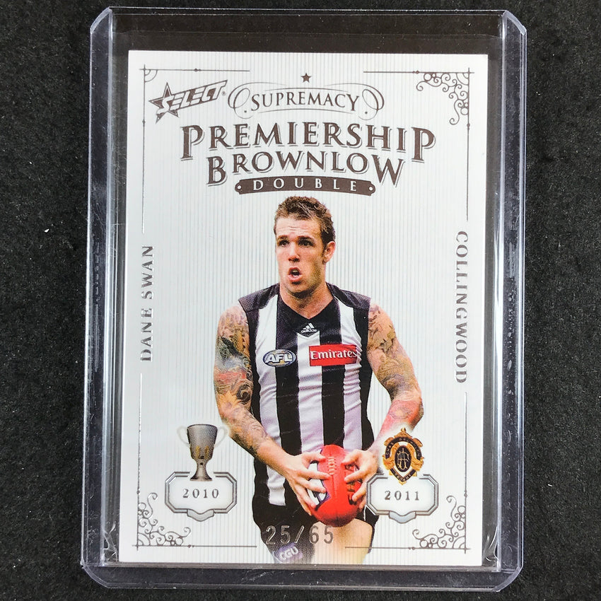 2019 Select AFL Supremacy DANE SWAN Premiership Brownlow Double 25/65
