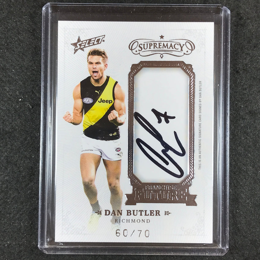 2019 Select AFL Supremacy DAN BUTLER Franchise Future Signature 60/70
