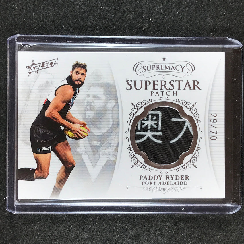 2019 Select AFL Supremacy PADDY RYDER Superstar Patch 29/70