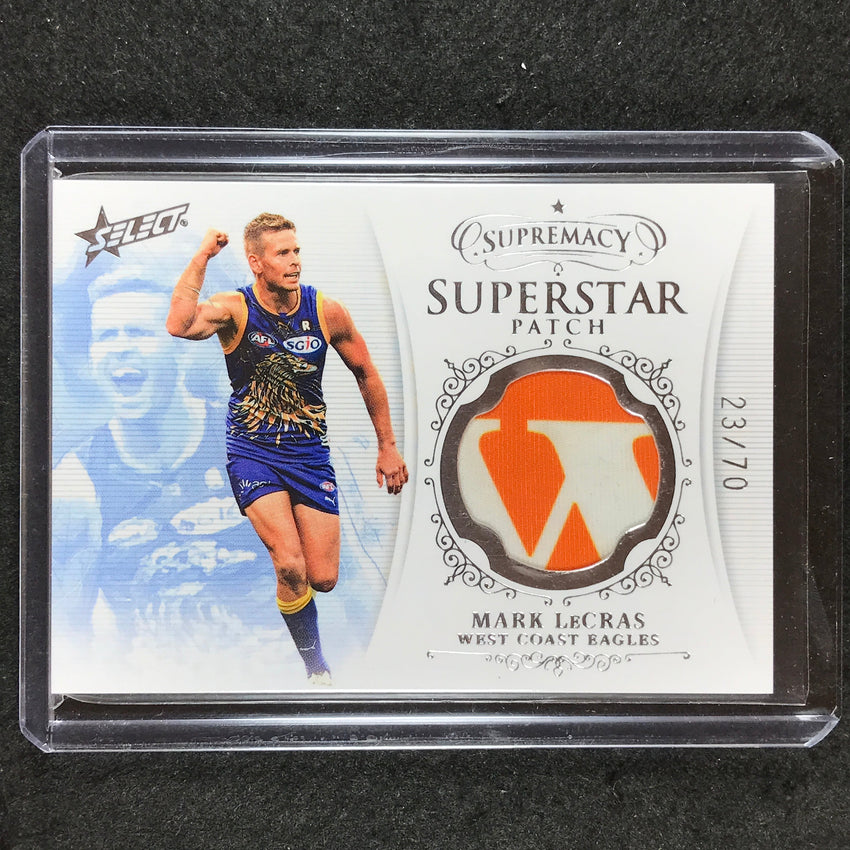 2019 Select AFL Supremacy MARK LECRAS Superstar Patch 23/70
