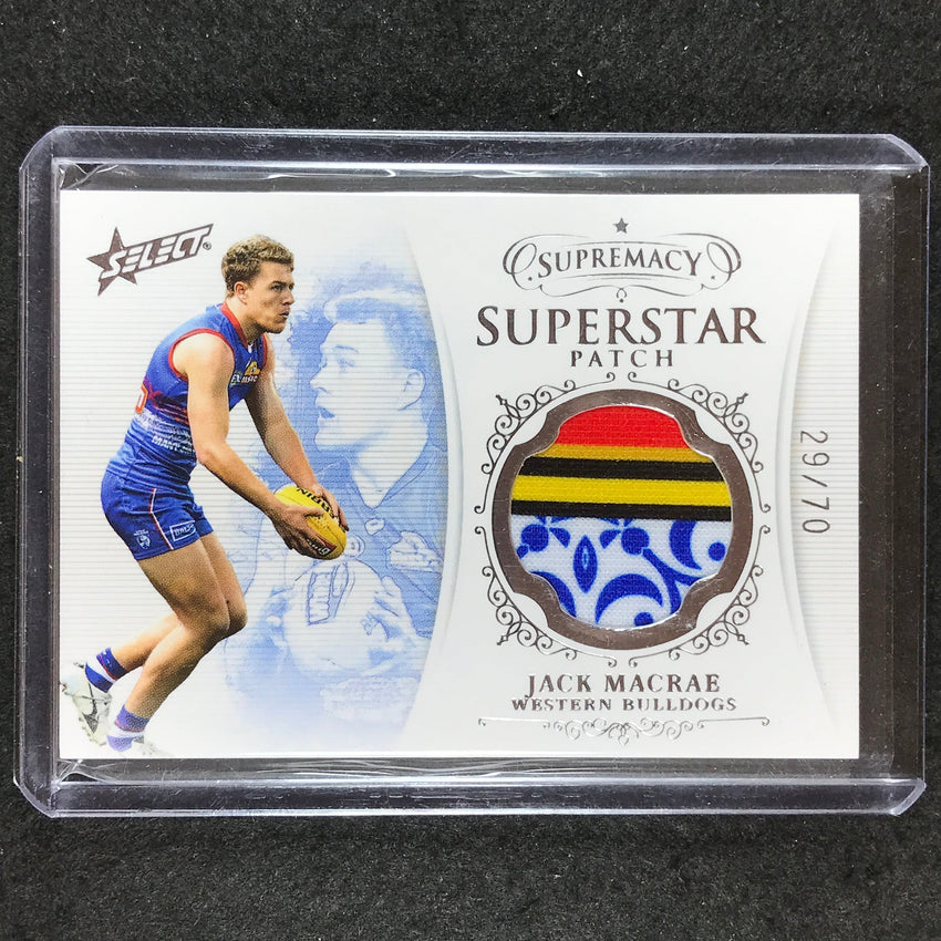 2019 Select AFL Supremacy JACK MACRAE Superstar Patch 29/70