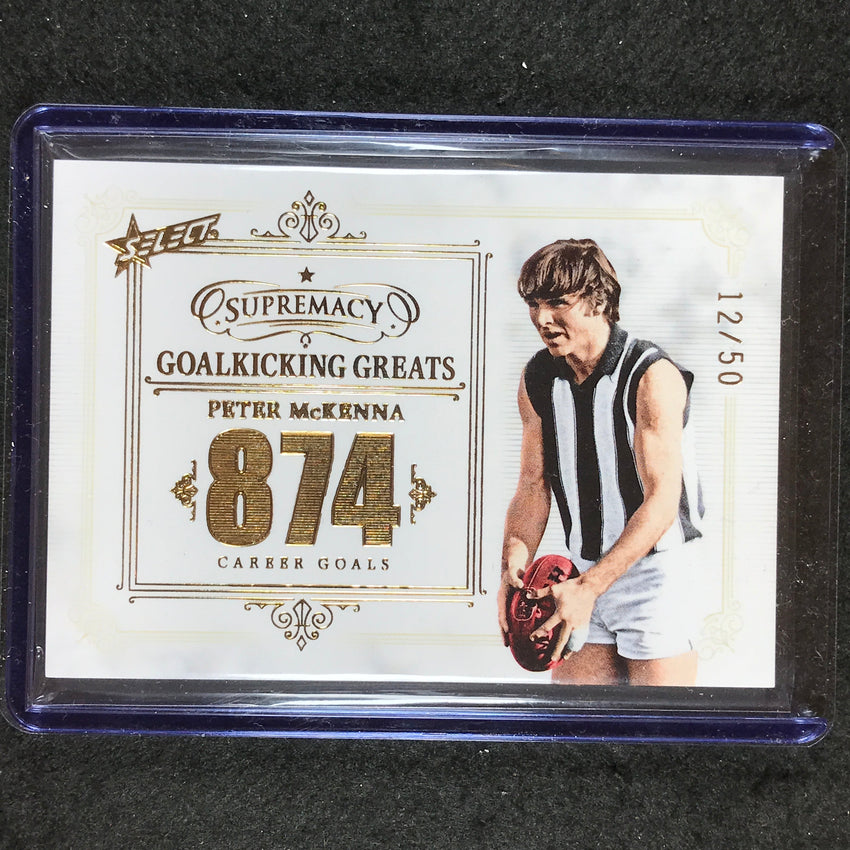 2021 Select AFL Supremacy PETER MCKENNA Goalkicking Greats 12/50