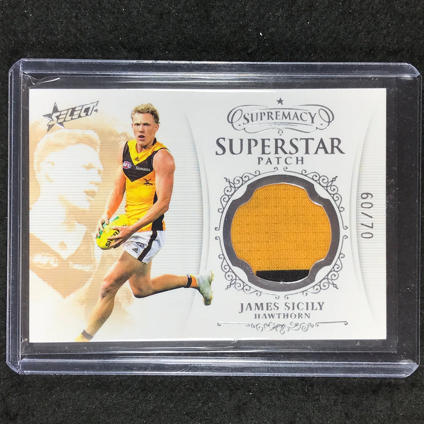 2021 Select AFL Supremacy JAMES SICILY Superstar Patch 60/70