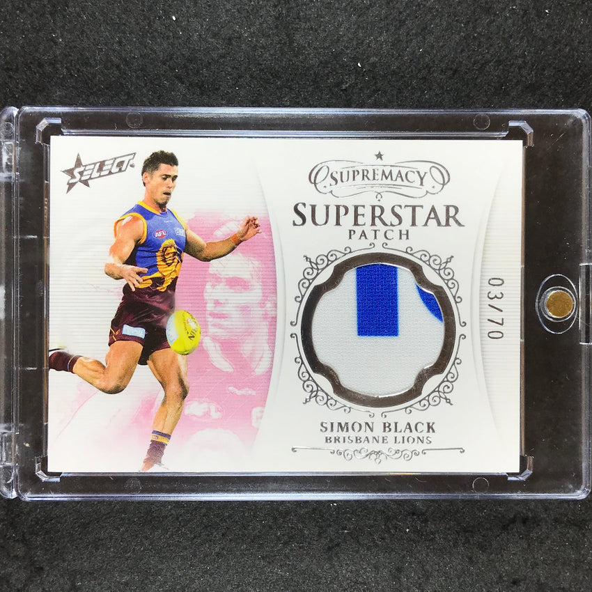 2021 Select AFL Supremacy SIMON BLACK Superstar Patch 03/70