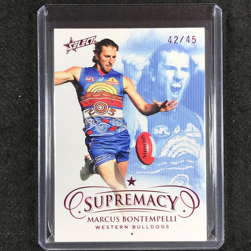 2021 Select AFL Supremacy MARCUS BONTEMPELLI Base Red 42/45