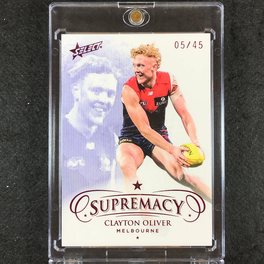 2021 Select AFL Supremacy CLAYTON OLIVER Base Red 05/45