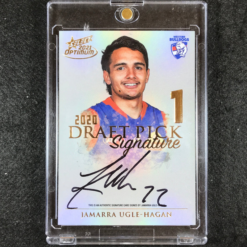 2021 Select AFL Optimum JAMARRA UGLE-HAGAN Draft Pick Signature Gold 27/85