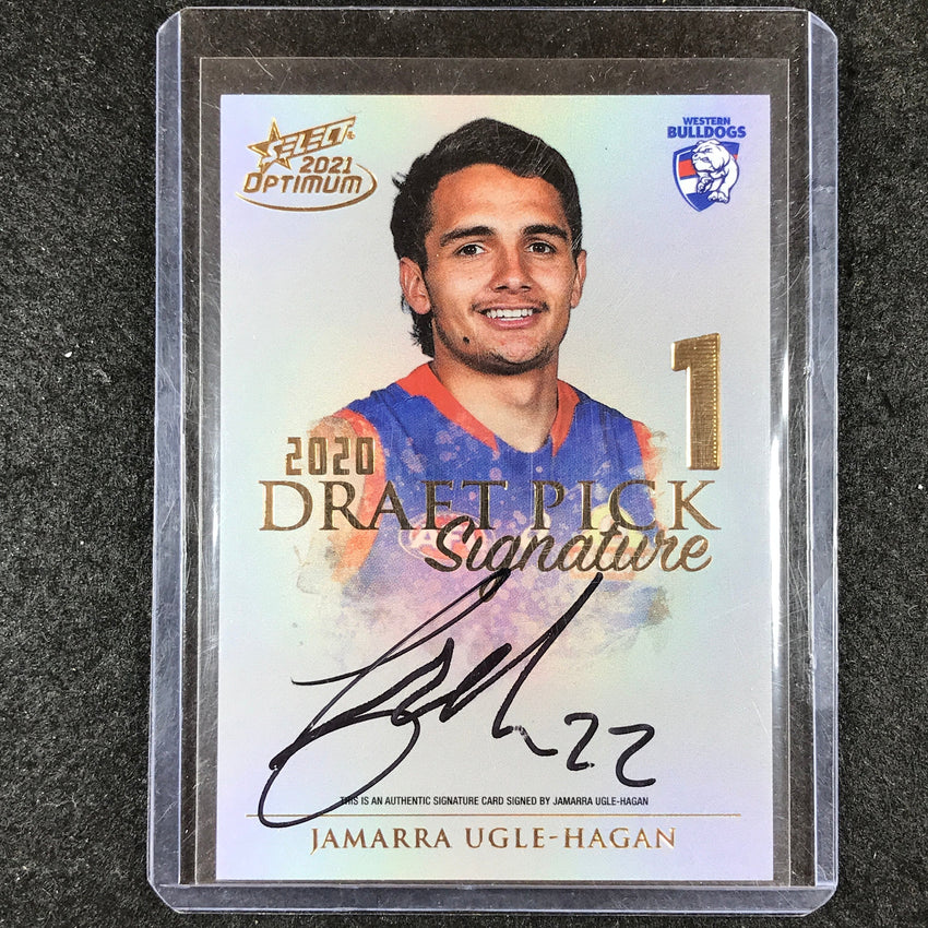 2021 Select AFL Optimum JAMARRA UGLE-HAGAN Draft Pick Signature Gold 37/85