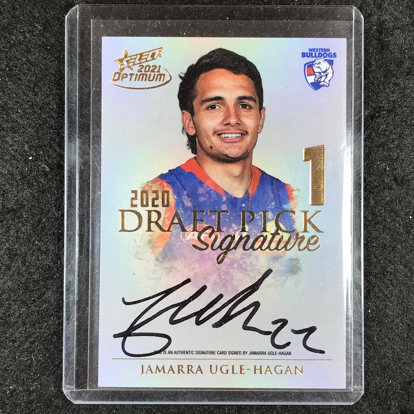 2021 Select AFL Optimum JAMARRA UGLE-HAGAN Draft Pick Signature Gold 15/85