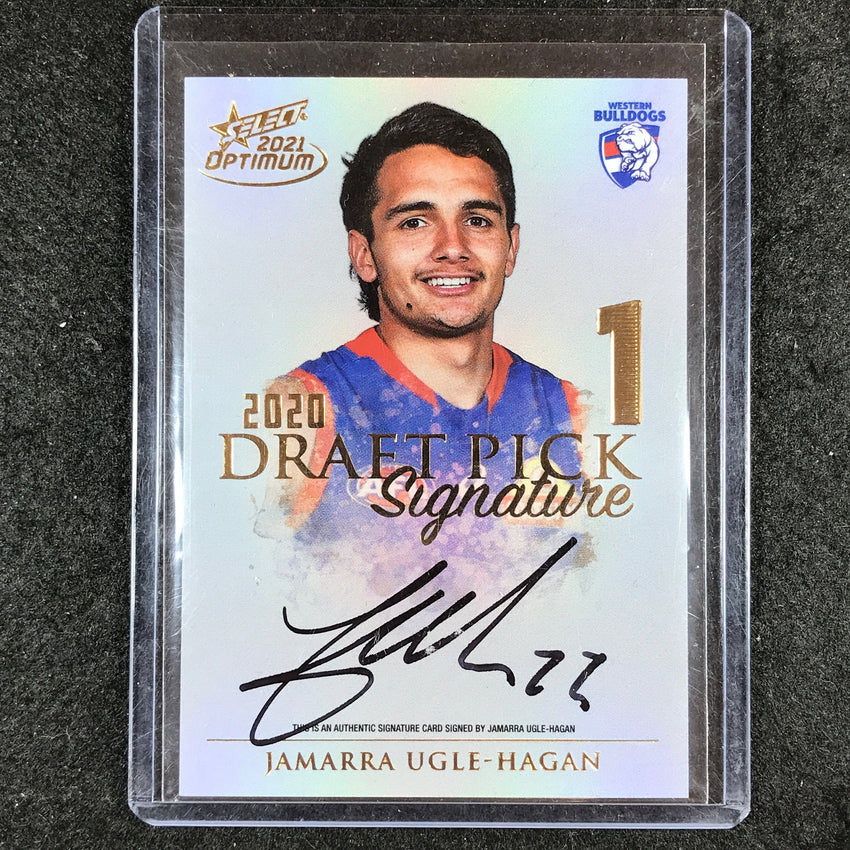 2021 Select AFL Optimum JAMARRA UGLE-HAGAN Draft Pick Signature Gold 63/85