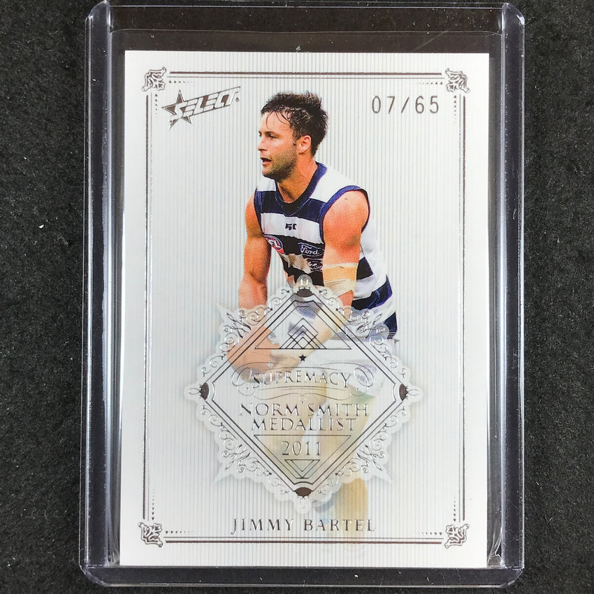 2019 Select AFL Supremacy JIMMY BARTEL Norm Smith Medallist 07/65