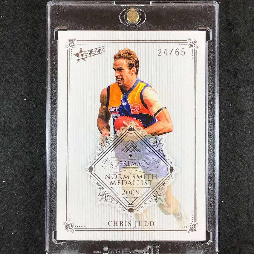 2019 Select AFL Supremacy CHRIS JUDD Norm Smith Medallist 24/65