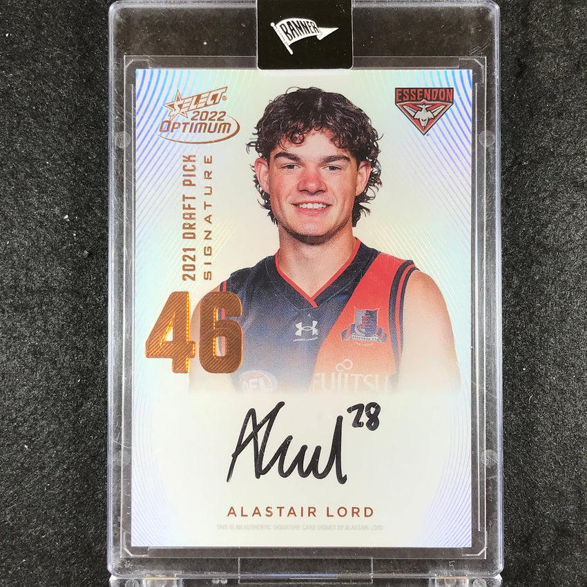 2022 Select AFL Optimum ALASTAIR LORD Draft Pick Signature Copper 159/170