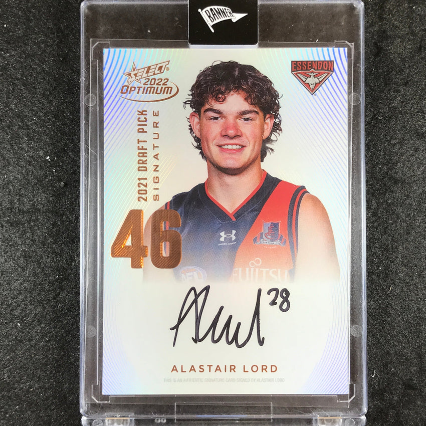 2022 Select AFL Optimum ALASTAIR LORD Draft Pick Signature Copper 29/170