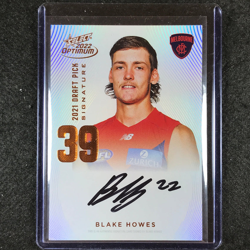 2022 Select AFL Optimum BLAKE HOWES Draft Pick Signature Copper 121/170