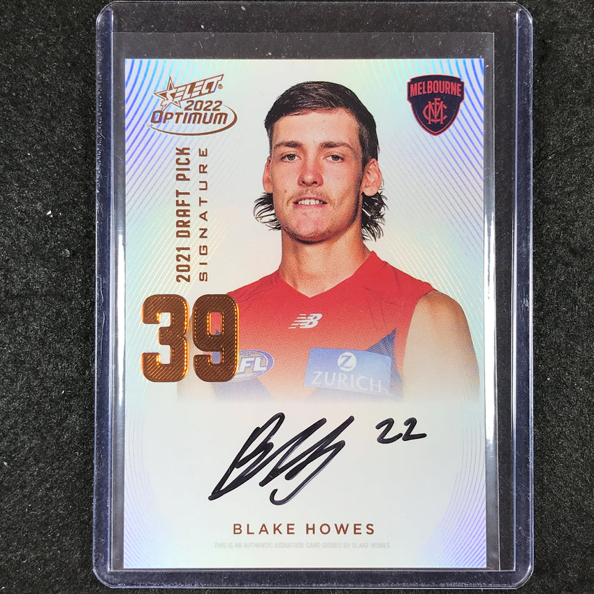 2022 Select AFL Optimum BLAKE HOWES Draft Pick Signature Copper 12/170