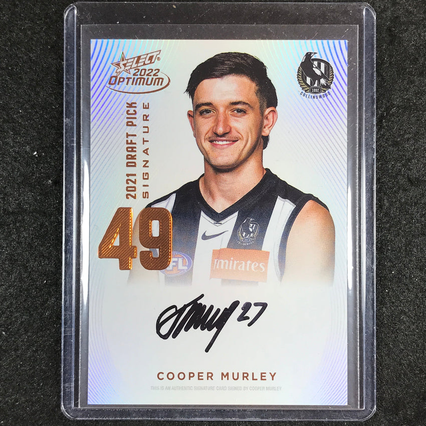 2022 Select AFL Optimum COOPER MURLEY Draft Pick Signature Copper 33/170