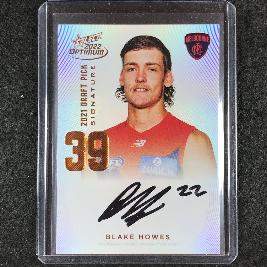 2022 Select AFL Optimum BLAKE HOWES Draft Pick Signature Copper 86/170