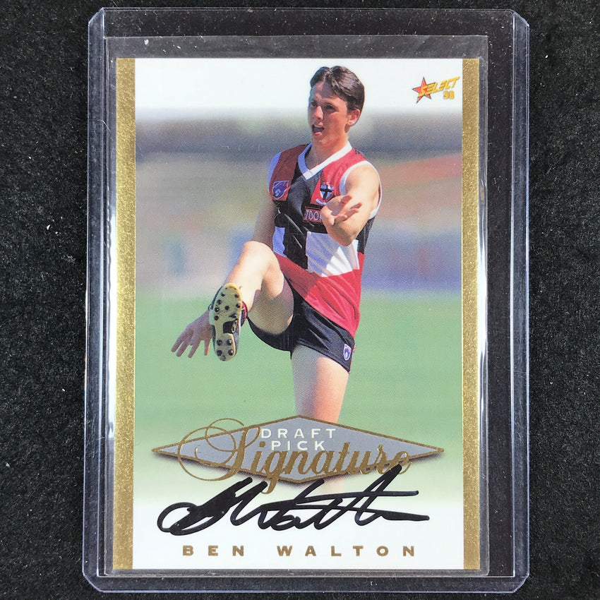 1998 Select AFL Signature Series BEN WALTON Draft Pick Signature /750