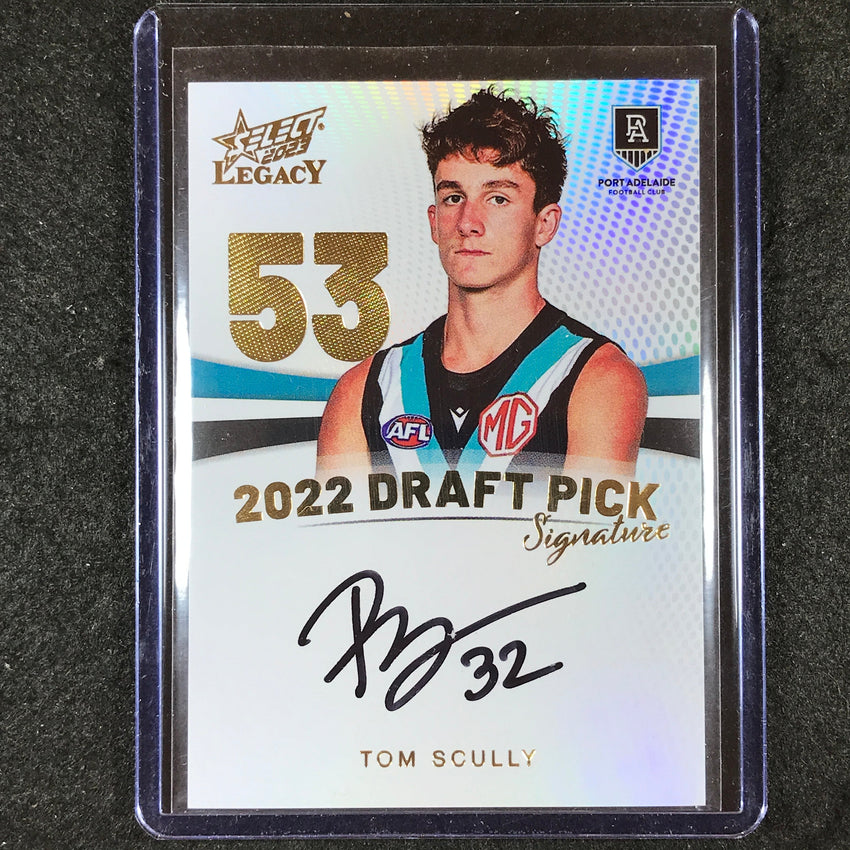 2023 Select AFL Legacy TOM SCULLY Draft Pick Signature Gold 33/90