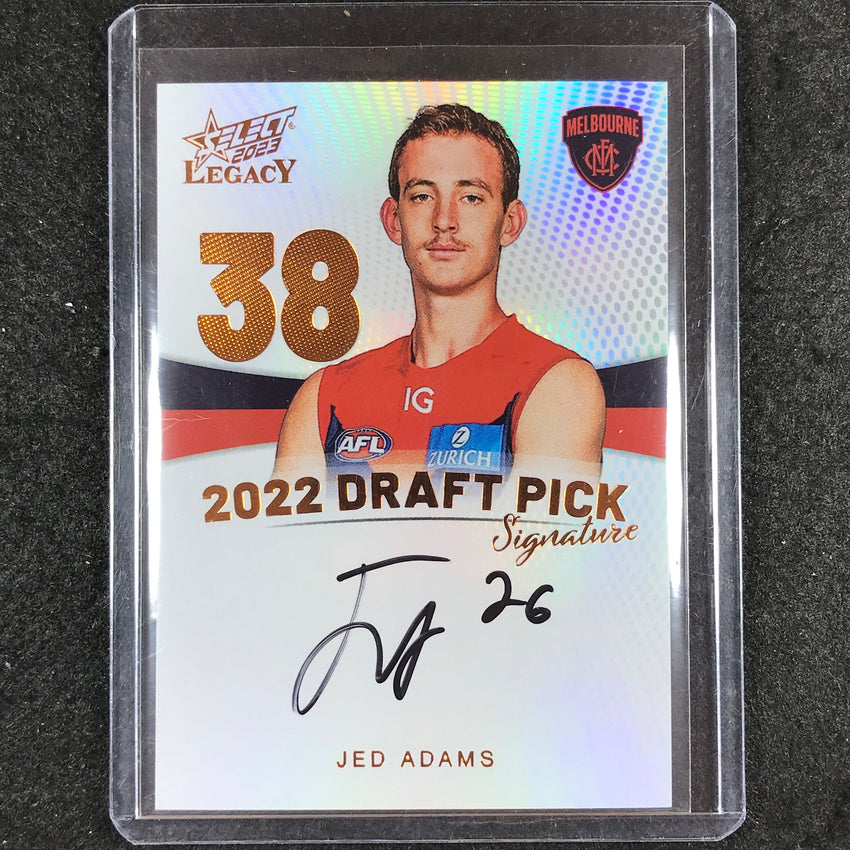 2023 Select AFL Legacy JED ADAMS Draft Pick Signature Copper 111/175