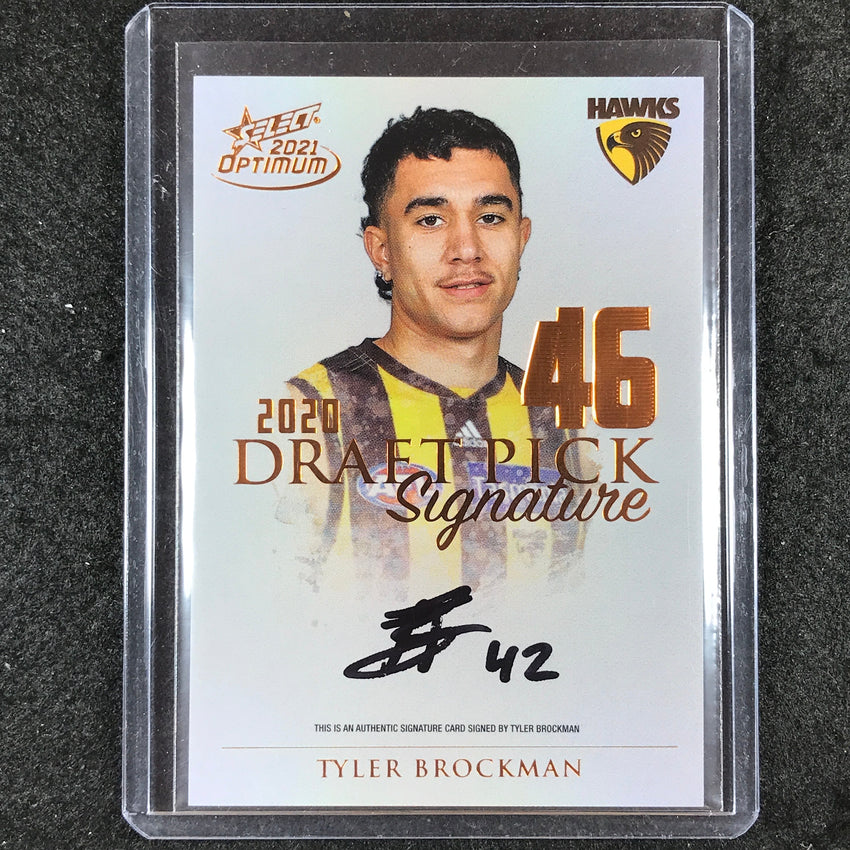 2021 Select AFL Optimum TYLER BROCKMAN Draft Pick Signature Copper 69/170