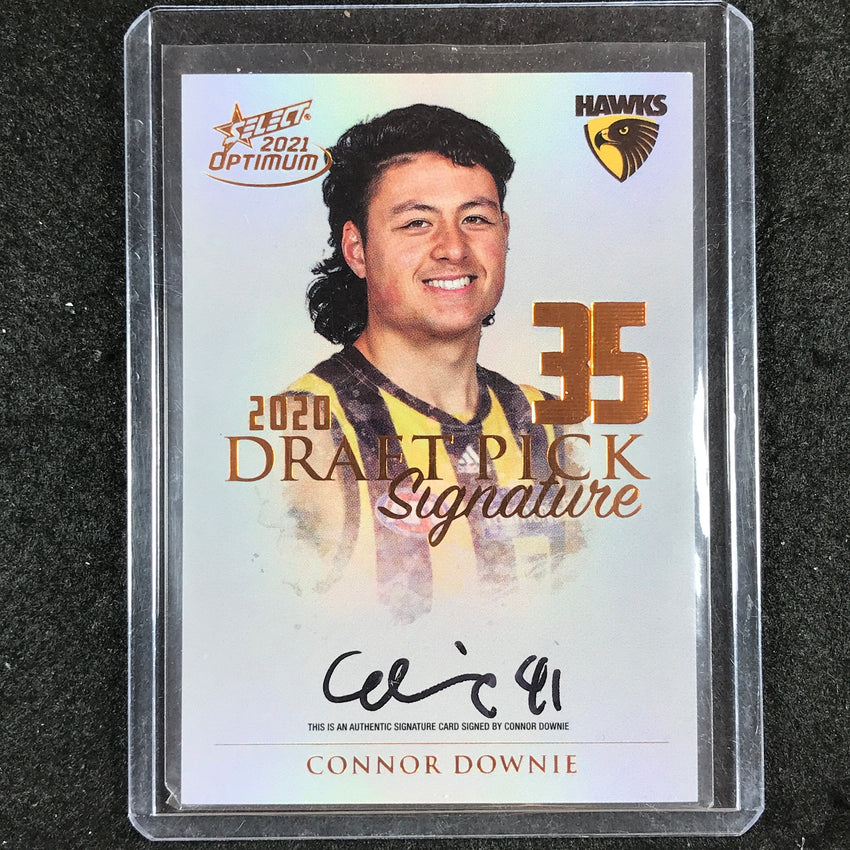 2021 Select AFL Optimum CONNOR DOWNIE Draft Pick Signature Copper 144/170