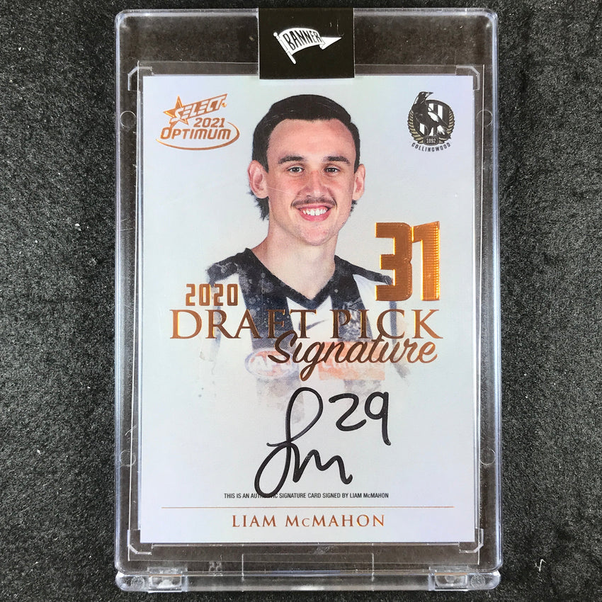 2021 Select AFL Optimum LIAM MCMAHON Draft Pick Signature Copper 143/170