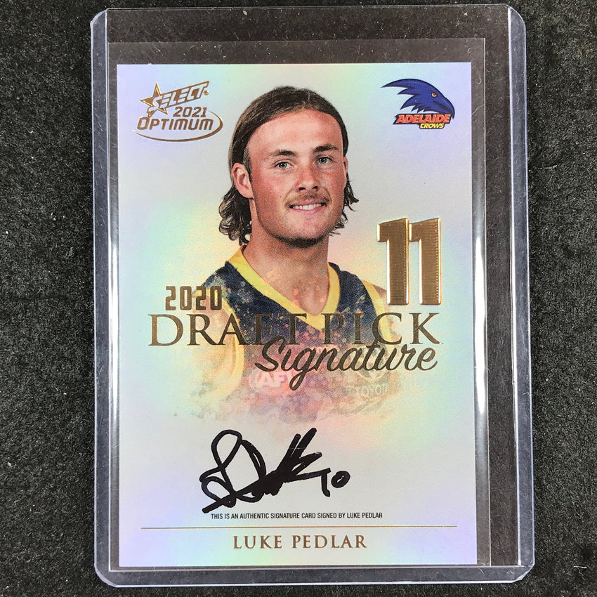 2021 Select AFL Optimum LUKE PEDLAR Draft Pick Signature Gold 17/85