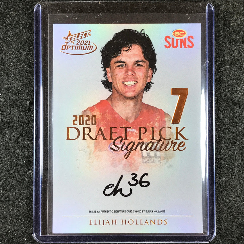 2021 Select AFL Optimum ELIJAH HOLLANDS Draft Pick Signature Copper 115/170