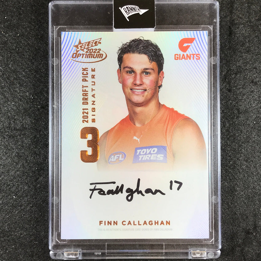 2022 Select AFL Optimum FINN CALLAGHAN Draft Pick Signature Copper 89/170
