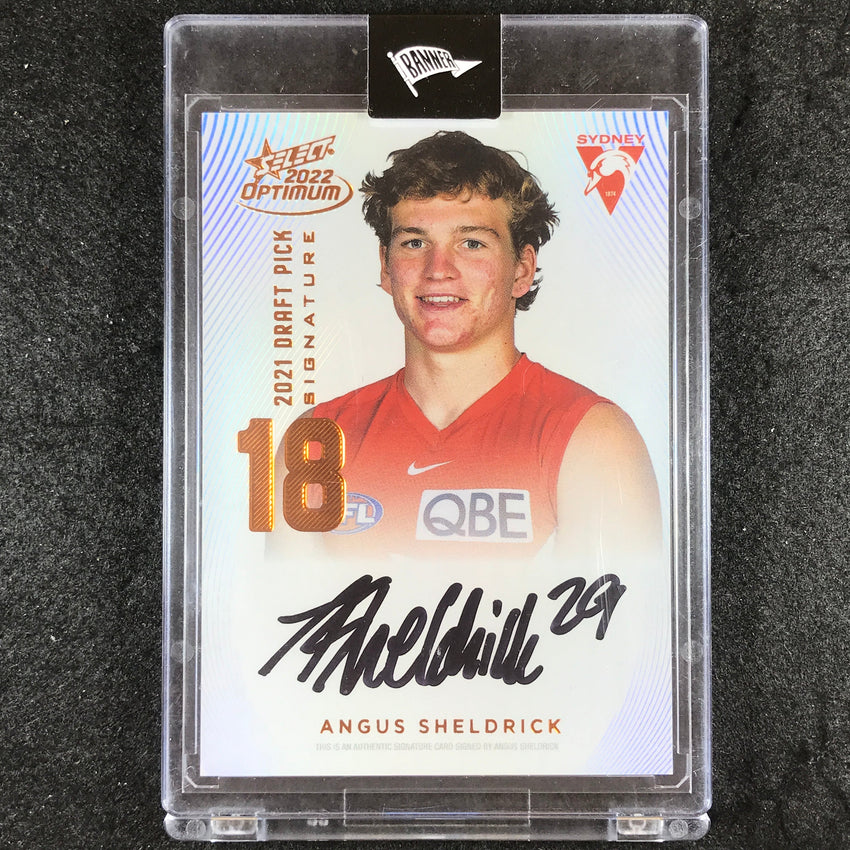 2022 Select AFL Optimum ANGUS SHELDRICK Draft Pick Signature Copper 53/170