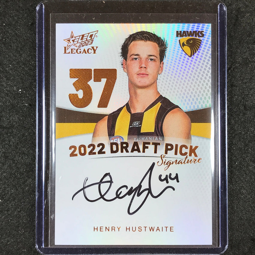2023 Select AFL Legacy HENRY HUSTWAITE Draft Pick Signature Copper 105/175