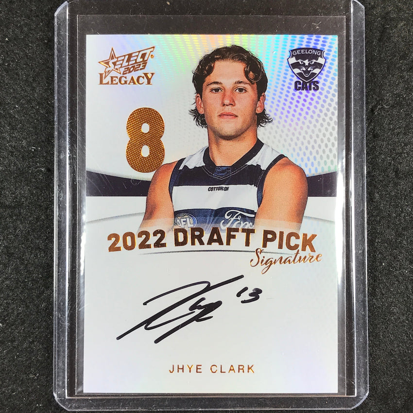 2023 Select AFL Legacy JHYE CLARK Draft Pick Signature Copper 16/175