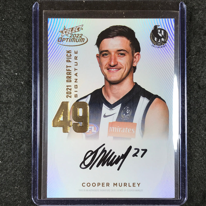 2022 Select AFL Optimum COOPER MURLEY Draft Pick Signature Gold 03/85
