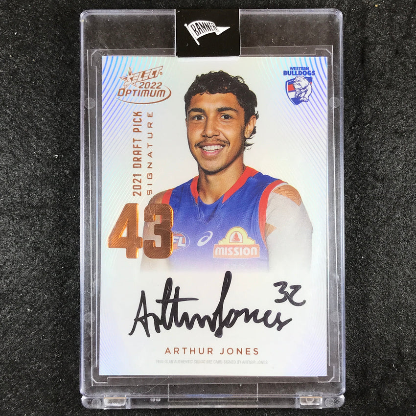2022 Select AFL Optimum ARTHUR JONES Draft Pick Signature Copper 59/170