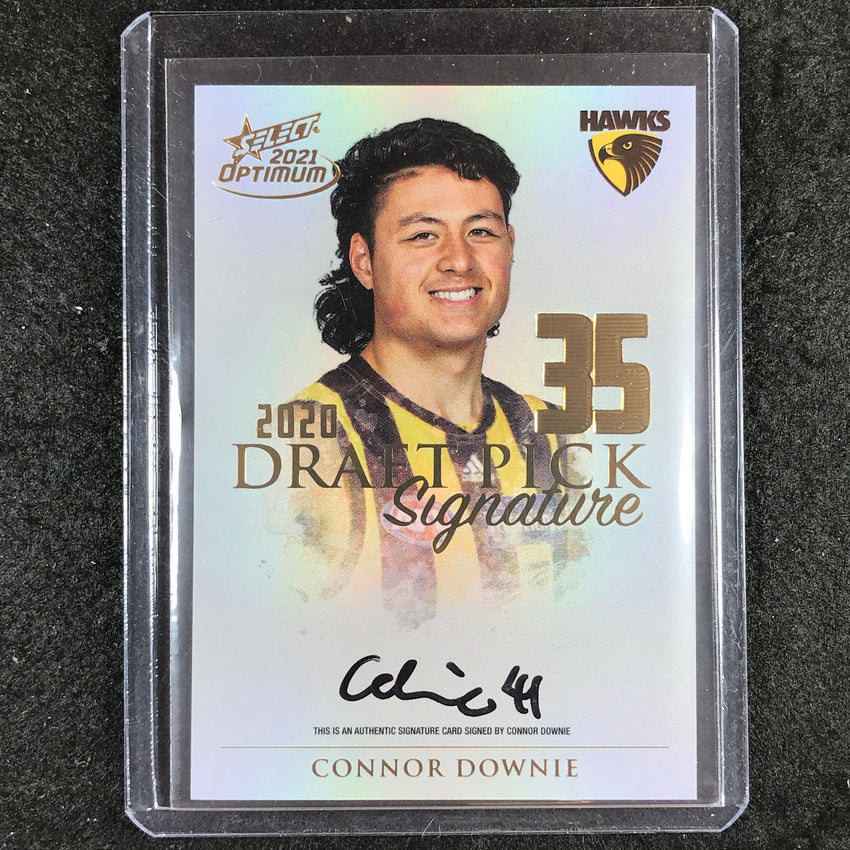 2021 Select AFL Optimum CONNOR DOWNIE Draft Pick Signature Gold 78/85