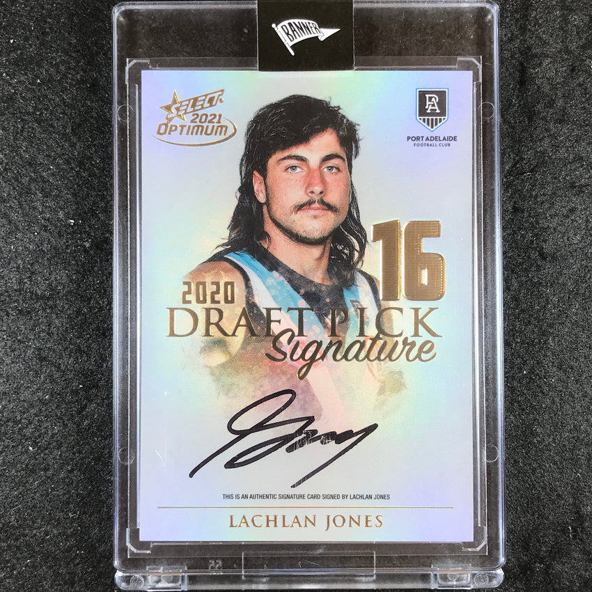 2021 Select AFL Optimum LACHLAN JONES Draft Pick Signature Gold 58/85