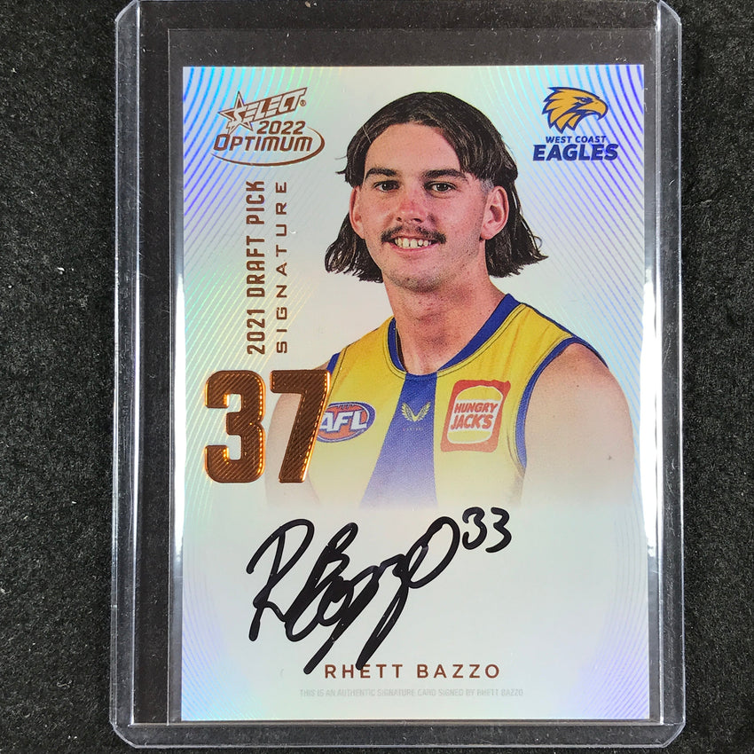 2022 Select AFL Optimum RHETT BAZZO Draft Pick Signature Copper 117/170