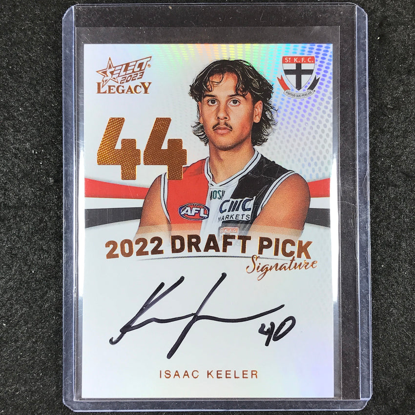 2023 Select AFL Legacy ISAAC KEELER Draft Pick Signature Copper 115/175