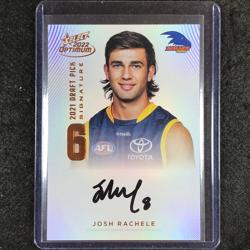 2022 Select AFL Optimum JOSH RACHELE Draft Pick Signature Copper 33/170