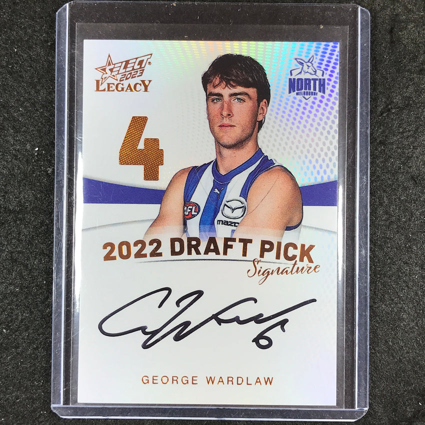 2023 Select AFL Legacy GEORGE WARDLAW Draft Pick Signature Copper 81/175
